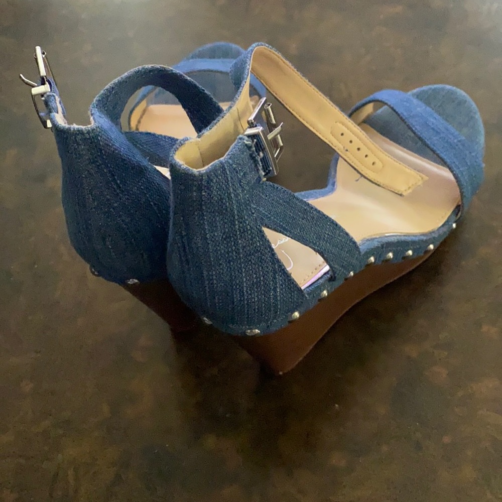 Jaylow denim wedge sandal